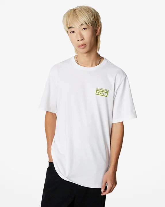 Converse white deals shirt