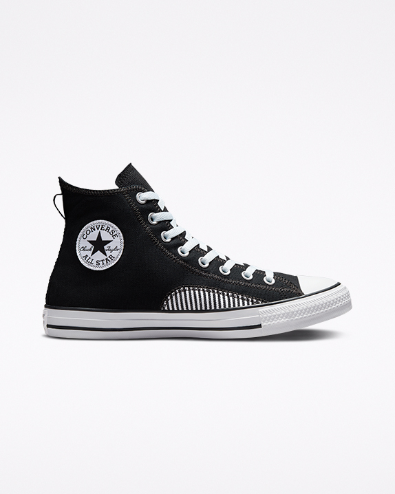 Black and white vertical striped clearance converse