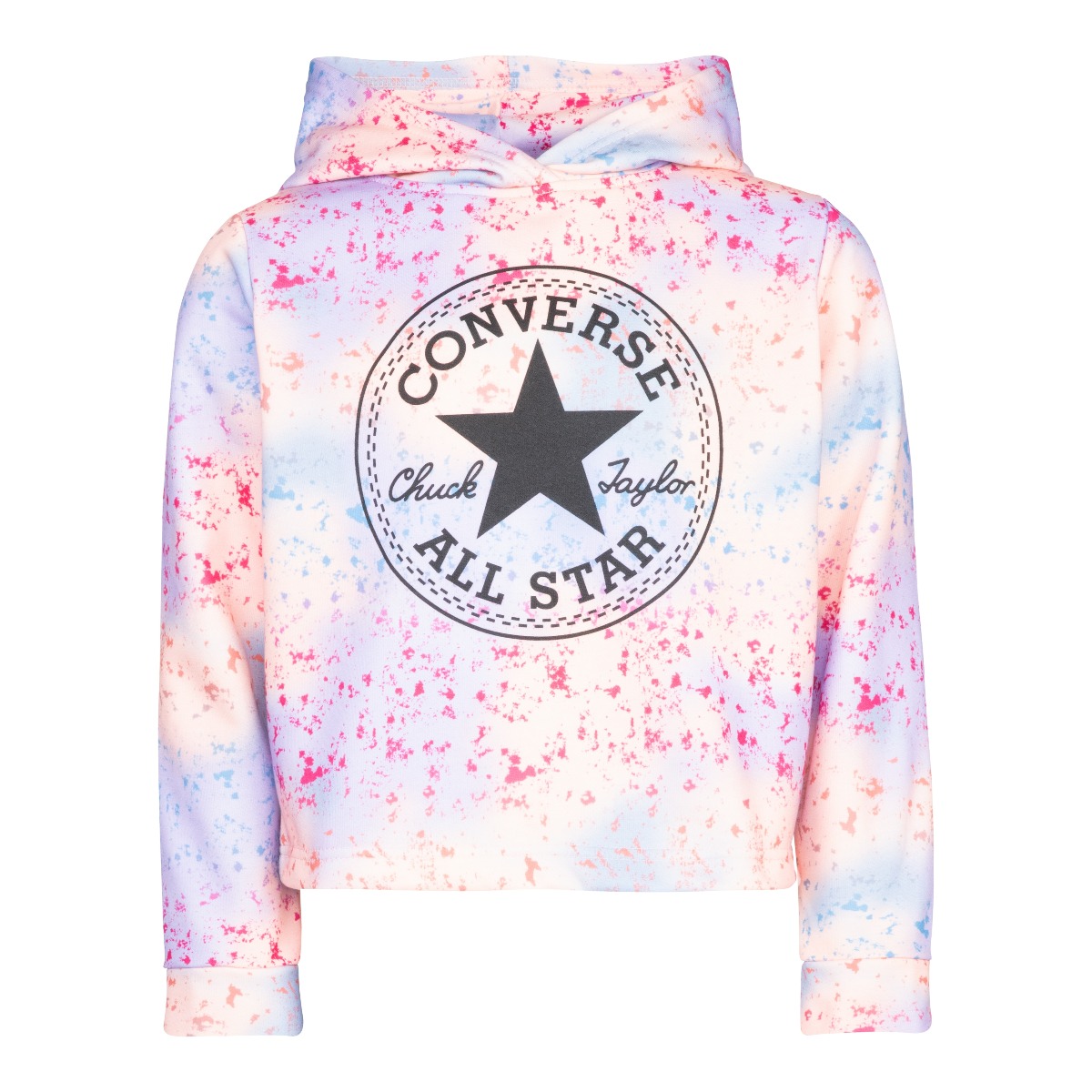 Converse Girls Cropped Hoodie Young Adults Storm Pink | CONVERSE SOUTH ...